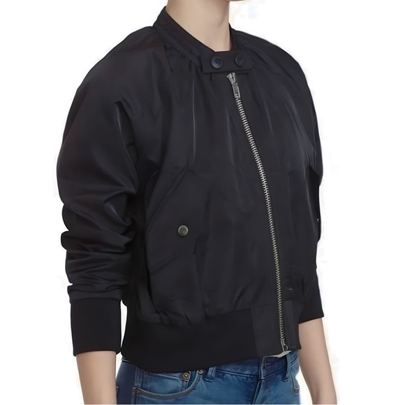 Free People Jackets & Blazers - Free People ‘Midnight Bomber’ Full Zip Jacket in Black Size Medium